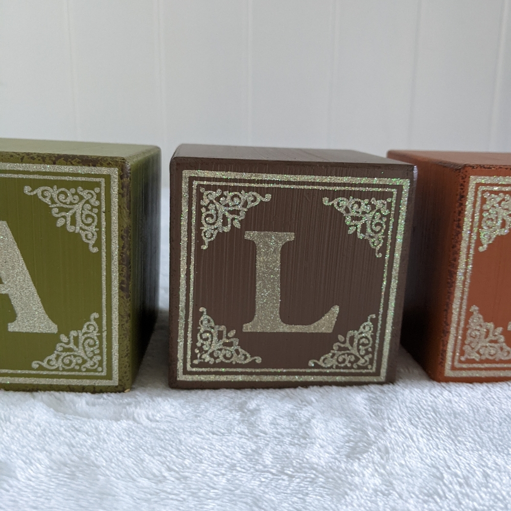 FALL Letter Cubes - Picture 4 of 11